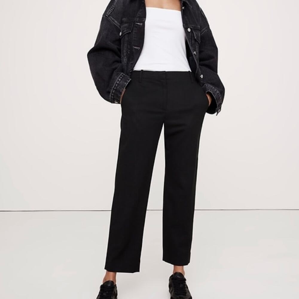 Banana Republic All Day Tencel Lyocell Cotton Pant Black L